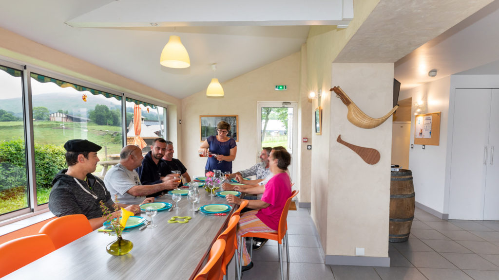 Espace commun à la Ferme Landran