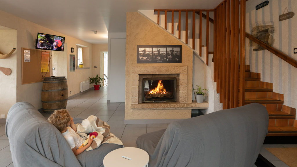 Espace commun à la Ferme Landran