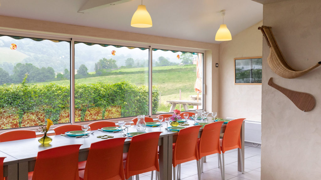 Espace commun à la Ferme Landran